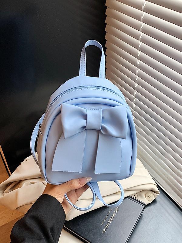 Korean Style Women's Bow Backpack - 2025 New Sweet Fashion Handbag, High Value Small Backpack for Outings