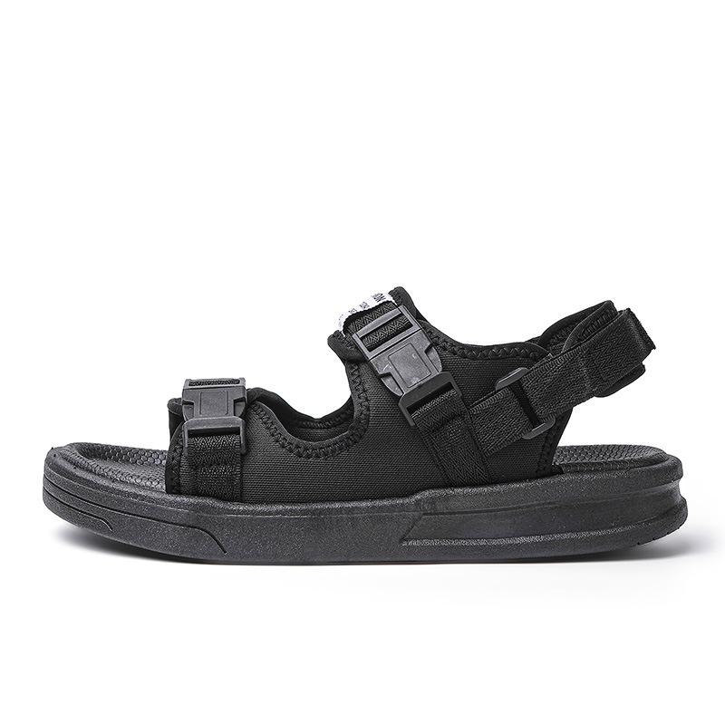 

2024 новые сандалии мужские летние повседневные мужские уличные классные тапочки пляжная обувь мужская мода большого размера 38 чёрный