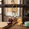 1/3Pcs Goat Sandalwood Keychain Hanging Key Chain Wood Carving Pendant Textured Animal Keyring Accessory For Parties Keys