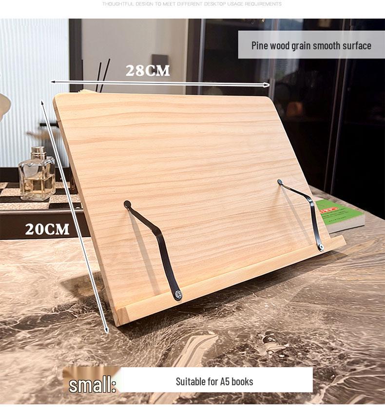 Adjustable Solid Wood Reading Rack for Students & Adults
