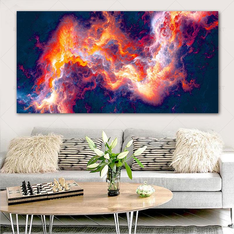 Abstract Cololful Cloud Posters Wall Art Canvas Painting Color Texture Landscape Pictures for Living Room Home Decor Cuadros