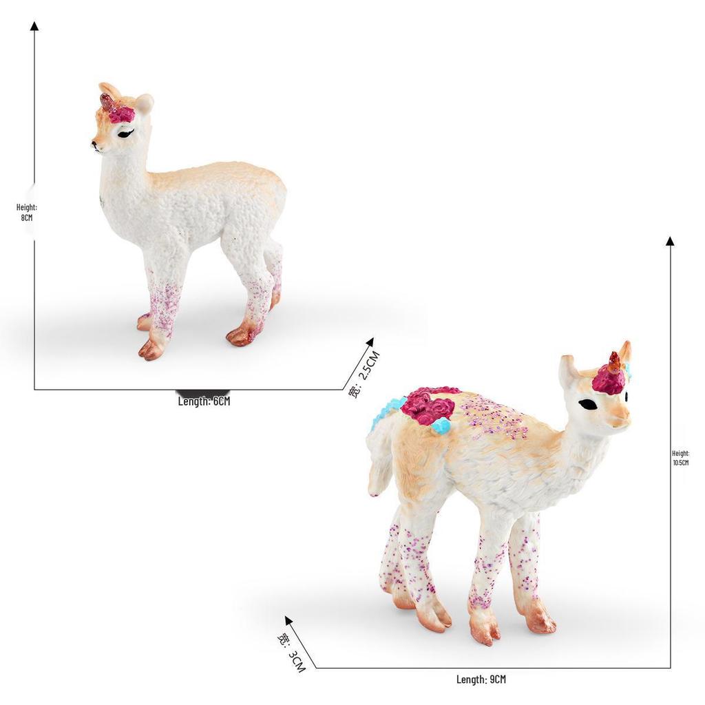 Western Mythology Mythical Beasts Model: Unicorn & Alpaca Cognitive Decoration Toy for Children