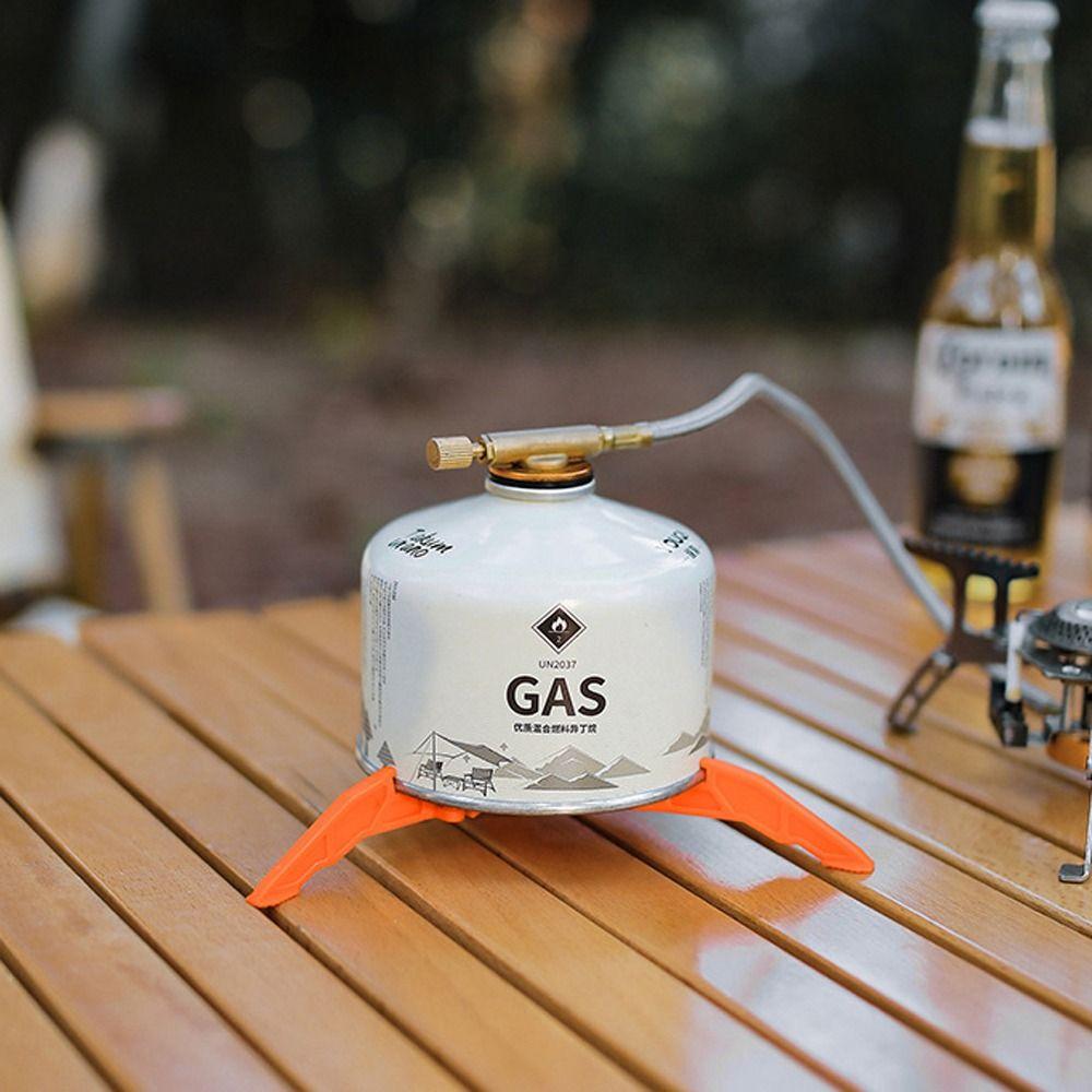 Fixing Base Stove Canister Stand Gas Tank Bracket Gas Holder Tank Base Foldable Canister Tripod