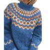 Nordic Knitted Winter Sweater Women High Neck Casual Pullover Tops Jumper