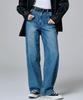 MALOUPE 9143 Classic Wide Denim Pants (Medium Indigo)