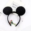 ShuaWdk Mickey Mouse Headband, Disney Headband, Mouse Ear Headband for Adults, Mouse Costume with Solid Back Red and Pink Ribbon, Perfect for Girls