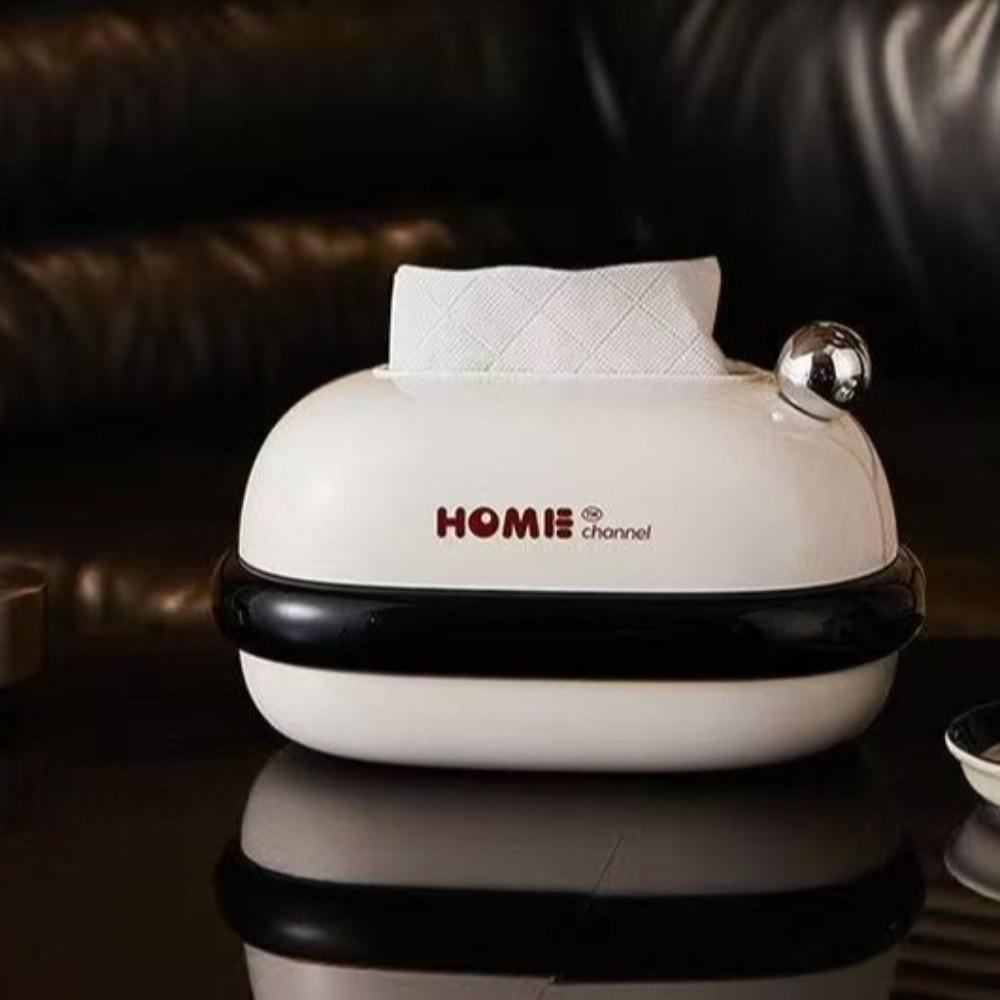 Decorative Dopamine Magnetic Tissue Box Large Capacity Plastic Tissue Storage Box Built in Springs Durable Napkin Box Bedroom