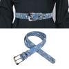 Punk Rock Belt Waistband with Star Accent & Metal Studs Decor, Female Students Waist Accessory for Jeans Pants