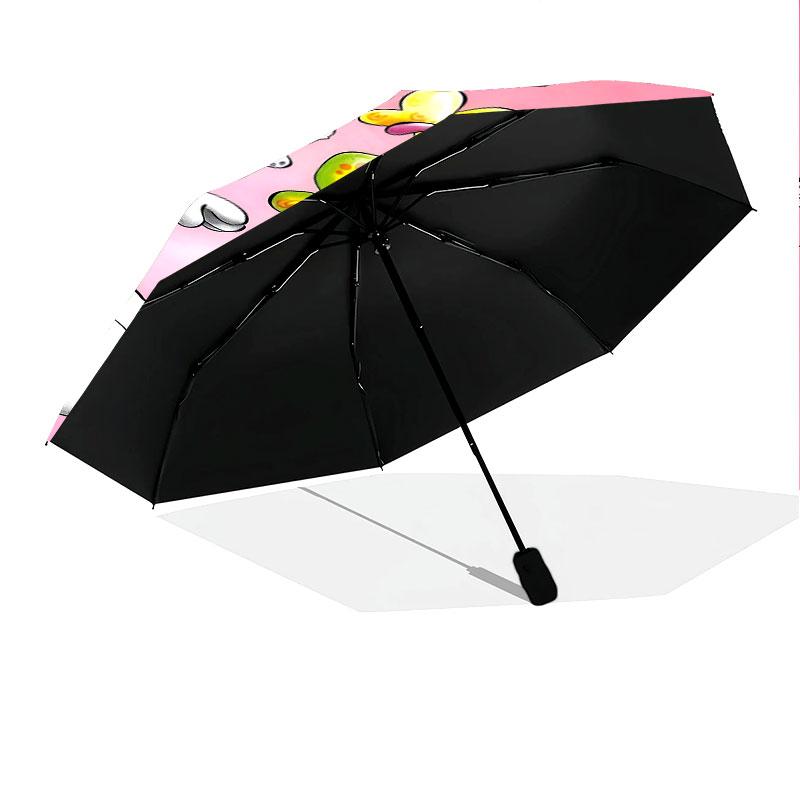 Diddl-Muster, automatischer Regenschirm, tragbares und faltbares Design, 8 Schirmrippen, ein Weihnachts- oder Geburtstagsgeschenk.