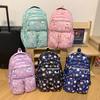Stylish small fresh printed student backpack trendy cute lightweight backpack junior high school large capacity schoolbag