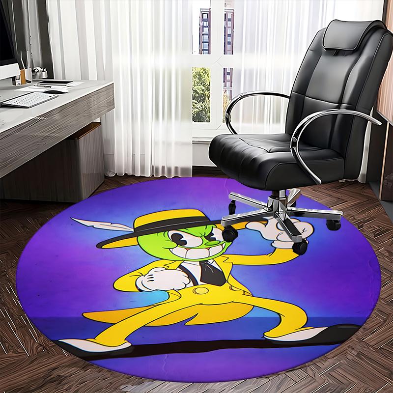 Looney Tunes Chair Mat Round Carpet for Home Decor, Office Use, Gift Idea Suitable for Bedroom, Living Room, s0135b