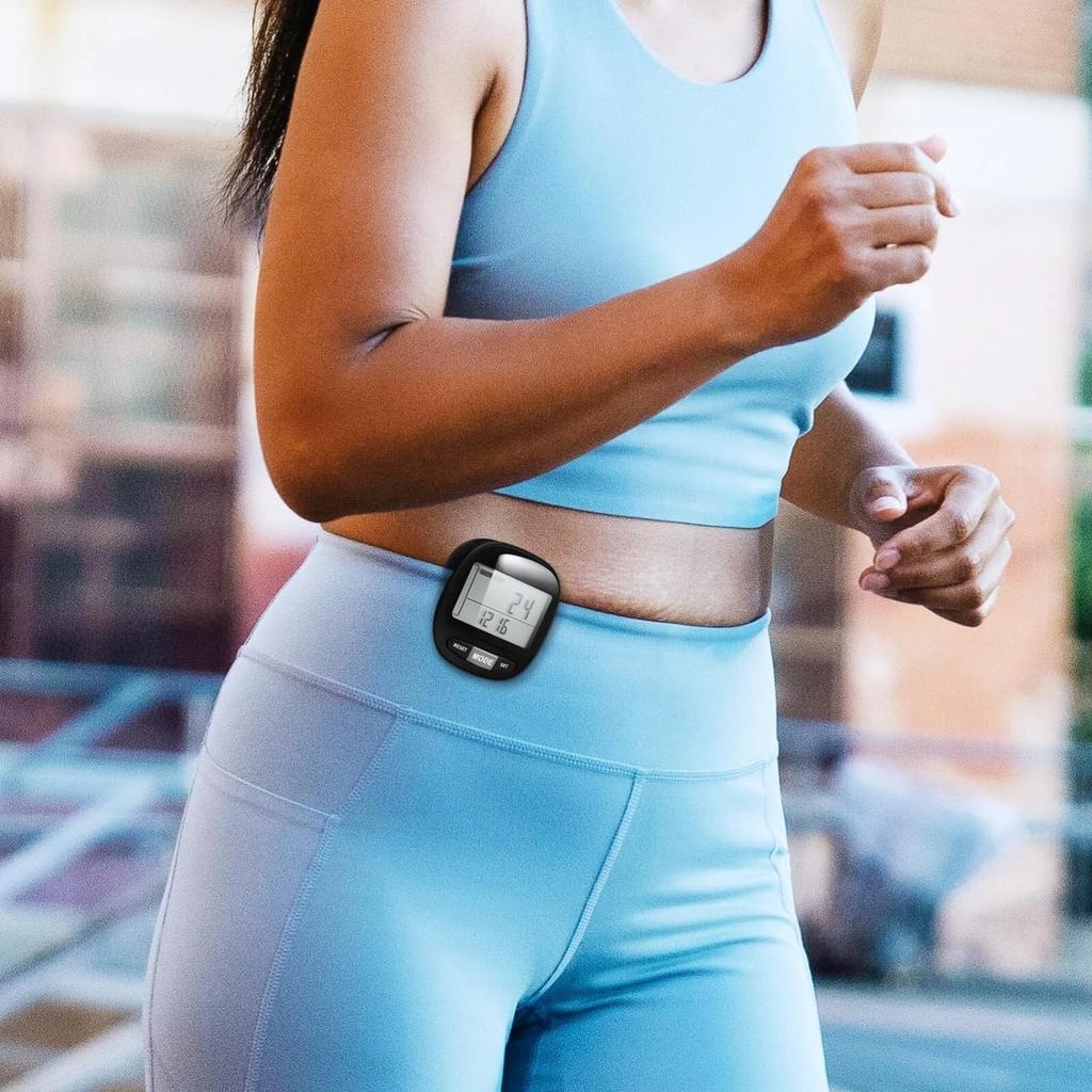 Bleiben Sie aktiv mit diesem praktischen, tragbaren und sportlichen, genauen 3D-Schrittzähler - Verfolgen Sie Ihren Fortschritt beim Gehen, Wandern und Laufen