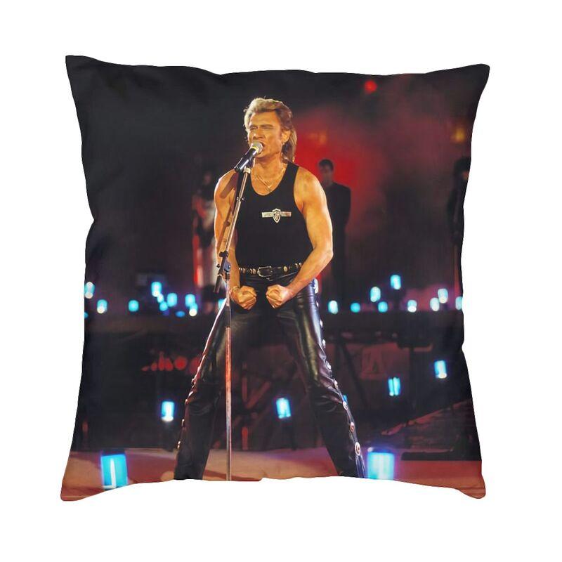 Motorcycle Johnny Hallyday Pillow Case Xcm Decorative French Rock Singer Modern Cushion Cover Soft Pillowcase