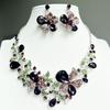 Fashionable Zinc Alloy Floral Jewelry Set with Rhinestones Comfort Fit Necklace And Earrings For Versatile Outfits
