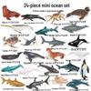 Marine Animal Simulation Model Figures: Shark, Dolphin, Hammerhead, Crab, Squid, Starfish for Kids' Education