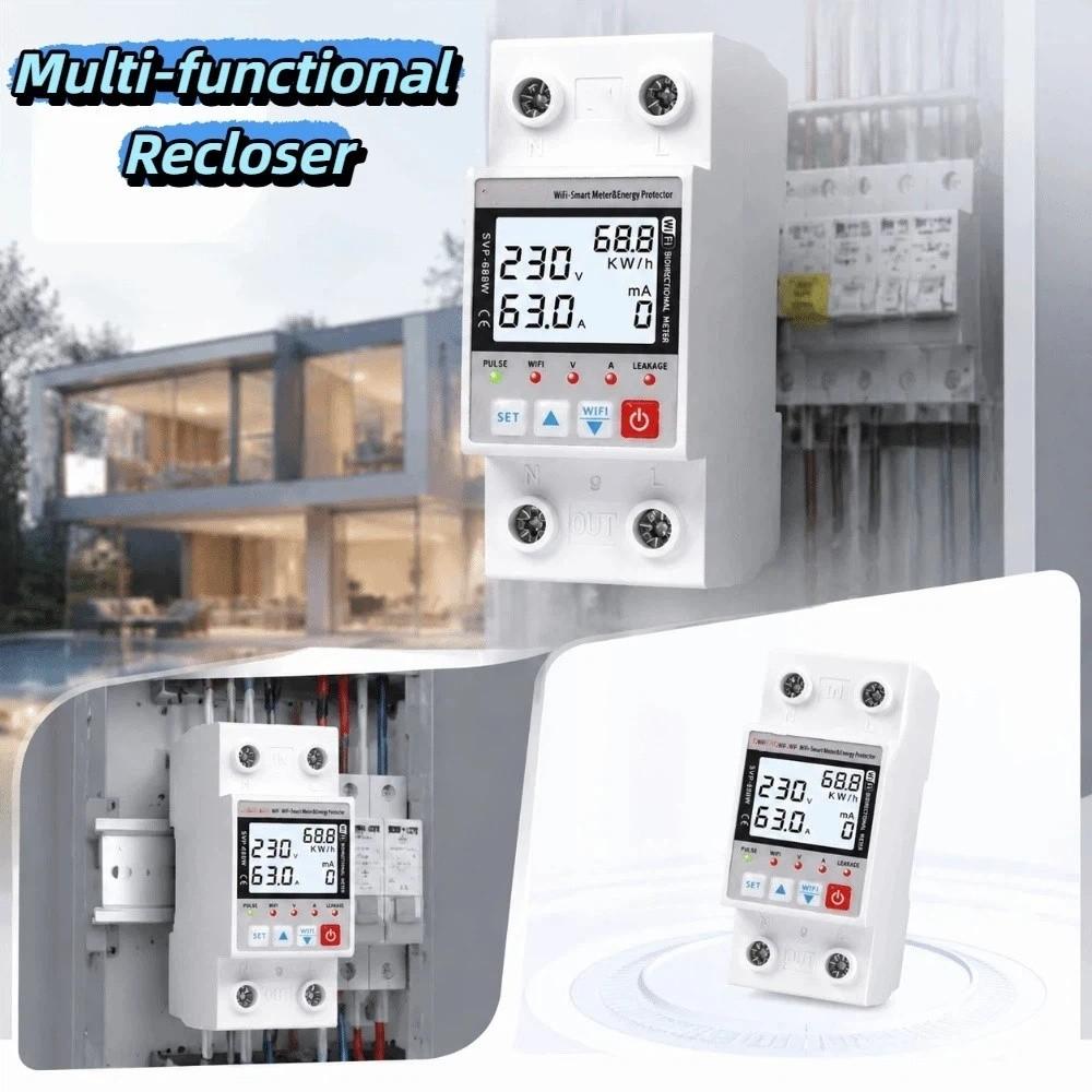 Real Time Monitoring WiFi Smart Circuit Breaker Overvoltage Protection  Commercial Use