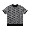 Unisex Summer F-Pattern Jacquard Knit T-shirt