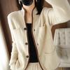 Autumn Big Size Loose Vintage Cardigan Women Coat Design Color Matching Sweater Jacket Slimming Knitted Outer Jacket Cardigans