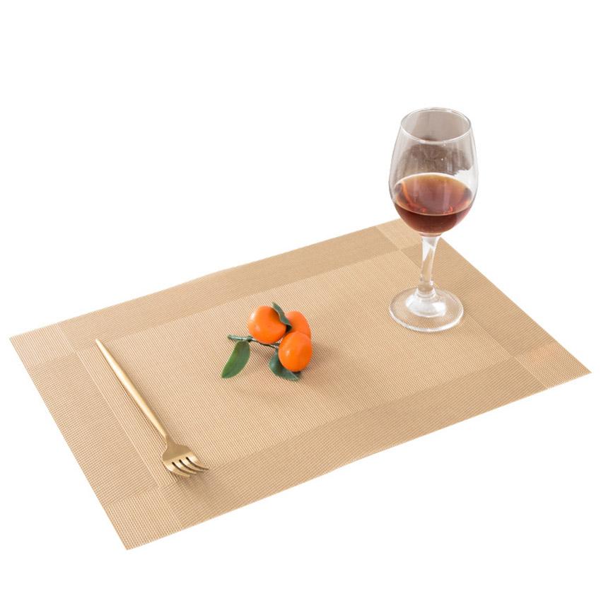 PVC Placemat Waterproof Easy Clean Table Mat Disc Pads Bowl Pad Coasters Table Cloth Slip-resistant for Dining Table Decoration