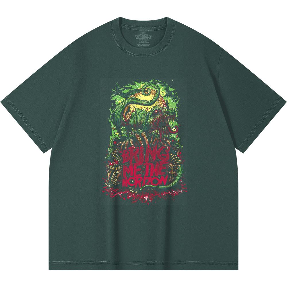 230 Gsm 100% Cotton Heavy Metal T-Shirt  Rock Band Popular Music Print Unisex Heavy Cotton T Shirt