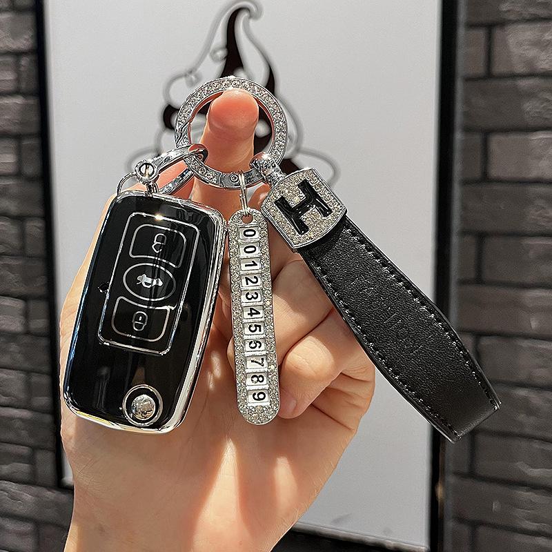 Tpu Car Remote Key Case Cover Protect Shell Fob For Great Wall Voleex C30 C20 C20R Ling Ao 3 Buttons Folding Accessories