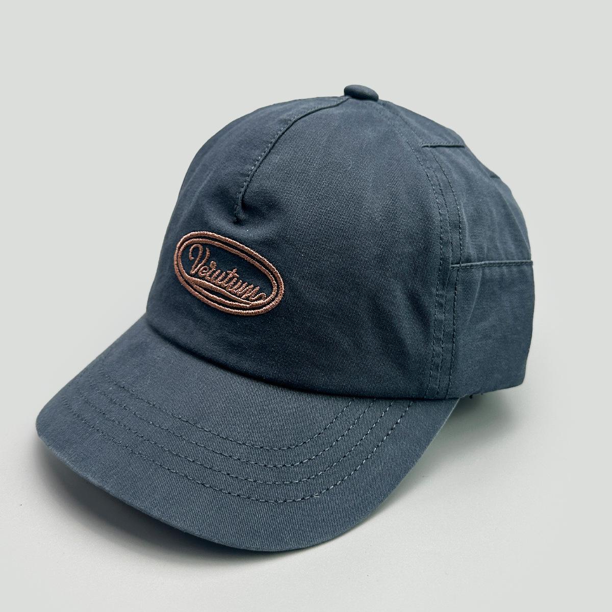 High Quality Retro Embroidered Alphabet Baseball Cap Men S And Women S Sunshade Short Brim Casual Versatile Cap 52-60cm тёмно-синий