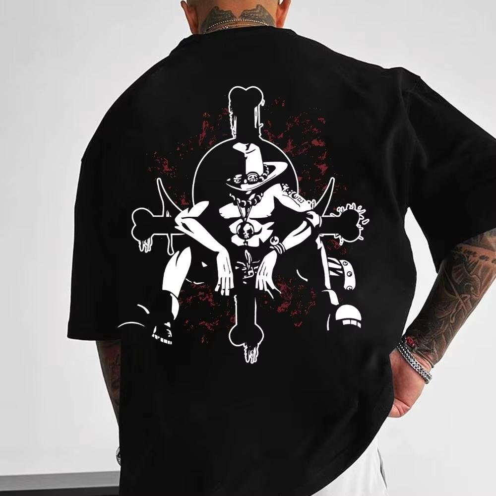 New One Piece Portgas D. Ace Printed T-shirt Men's and Women's T-shirt Men's Top Sports T-shirt Men's T-shirt Harajuku Y2K Tee
