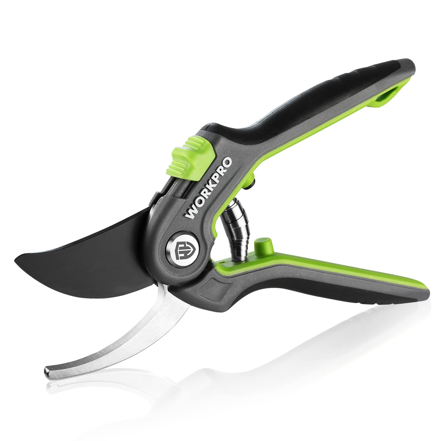 

WORKPRO Pruning Gardening 215mm Crisp Easy Safety Perfect for Pruning Flower Garden Fruit and Green Black Shears, Shears, Scissors, SK-5 Blades, Long,