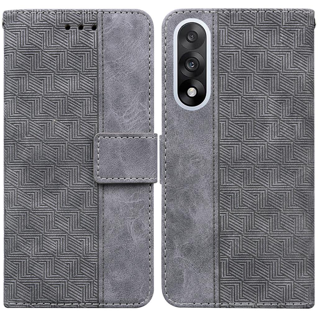 For OnePlus Nord 5 5G Case Geometry Pattern Leather Wallet Phone Cover with Wrist Strap