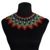 Ethnic Style Multilayer Beaded Choker Multicolor Mesh Bib Collar  Women Jewelry