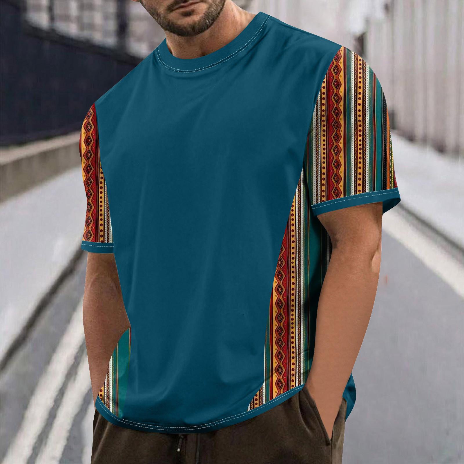 

Мужские футболки с графическим принтом, уличная повседневная одежда с короткими рукавами и принтом XXXL синий