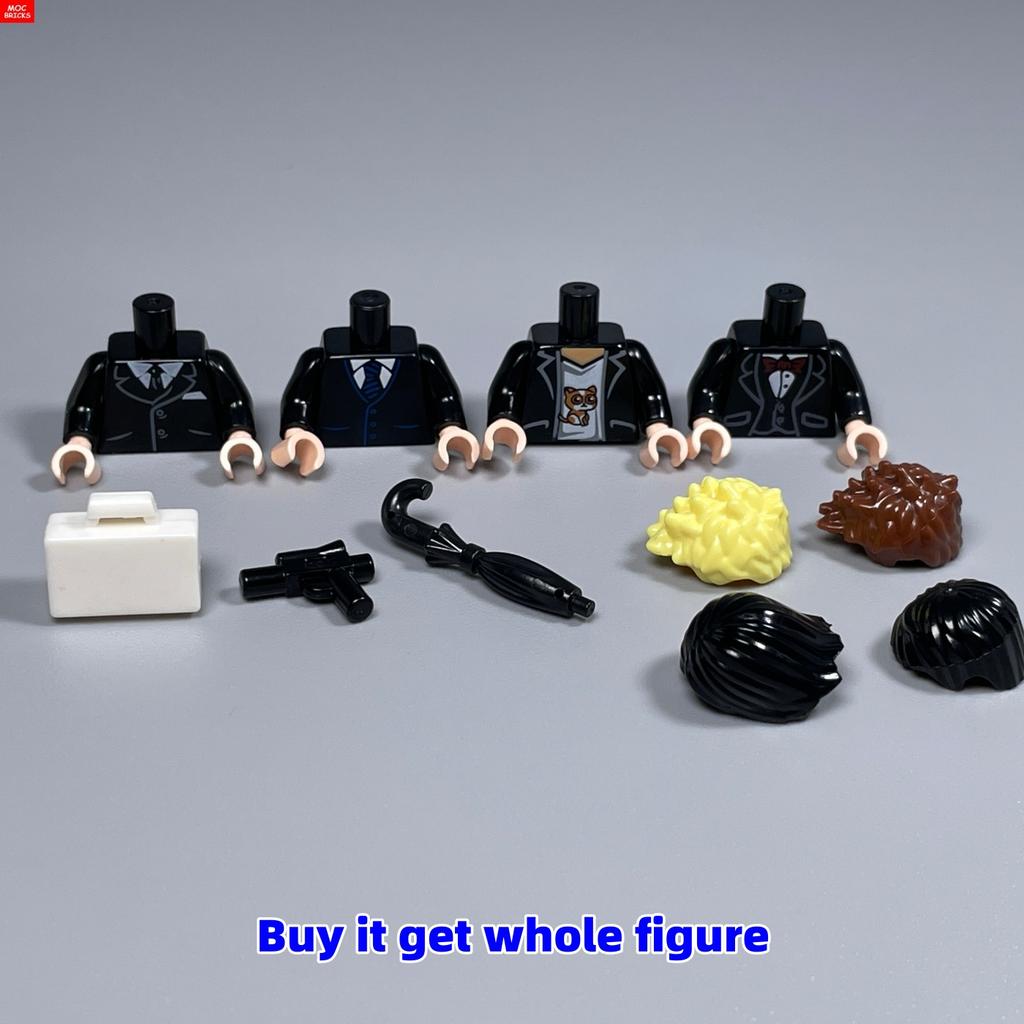 MOC Bricks Bride Bridegroom Little Boy Girl Woman Man Figure Model Building Blocks Assembled Toys Accessories Dolls For Children