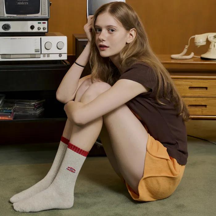[Gift Set/3 SET] Campus/Skyler Striped Crew Socks (2 Colors/2 Colors)