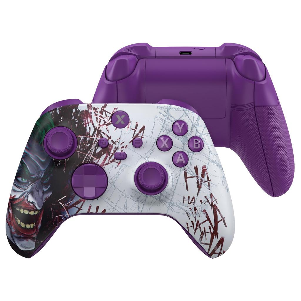 The eXtremeRate ASR Circle Ring Full Shell Button Kit Is Compatible with Xbox Core Controllers and Features a 3D Diamond Pattern Soft Rubber Grip and