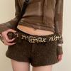 Cool Cowgirl Waist Chain Casual Belt Leopard Print Waist Ceinture Skinny Belt