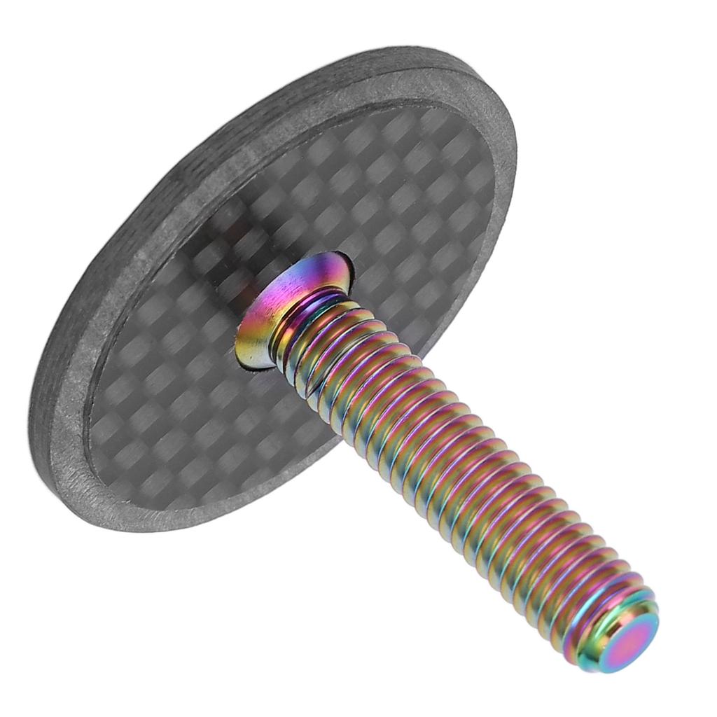Bicycle Carbon Fiber Headset Top Cap Headset Cap Cover with Titanium Alloy Screw for Mountain Road