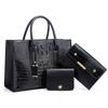 Crocodile Pattern Portable Women'S Bag Trendy Fashion Shoulder Bag Large Capacity Three-Piece Set Mother And Child Bag