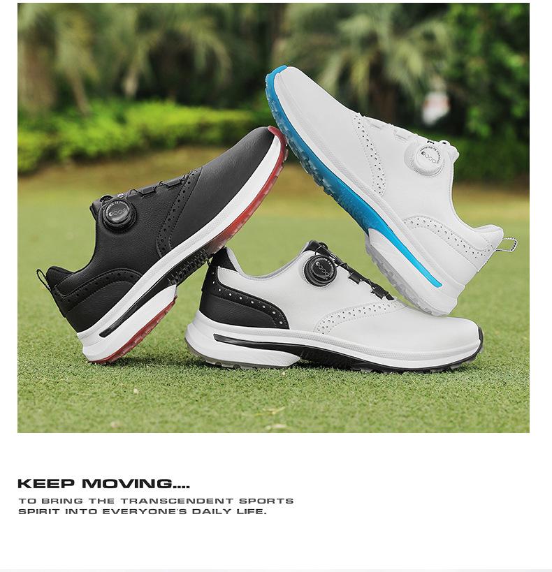 Men's Breathable Non-Slip Golf Shoes with Rotary Buckle for Spring/Summer