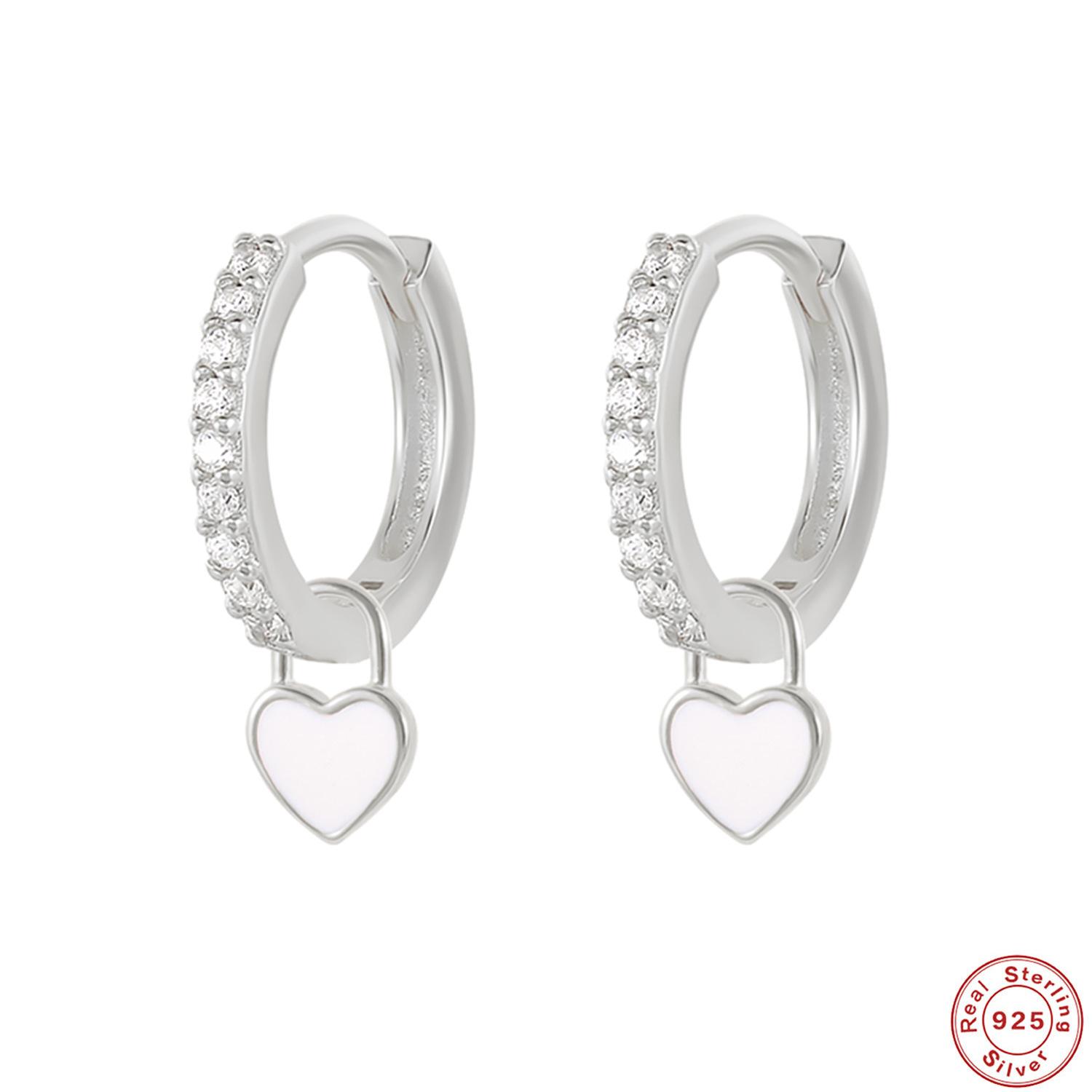 

Серьги-сердечки в форме сердца из настоящего золота 18 карат с покрытием из стерлингового серебра 925 пробы, застежки-пряжки, серьги-гвоздики для хряща, капающие маслом, серьги, серьги. 925 Silver