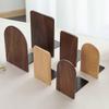 Nature Wooden Bookends Desktop Bookshelf Desk Organizer Office Home Book Accessories Storage Book Holder Wood Book Ends