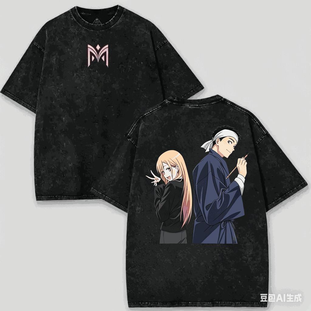 My DressUp Darling Washed Tshirt personality Clothes NewModel Anime Tshirt Year round clothing Plus Size Vintage Loose soft