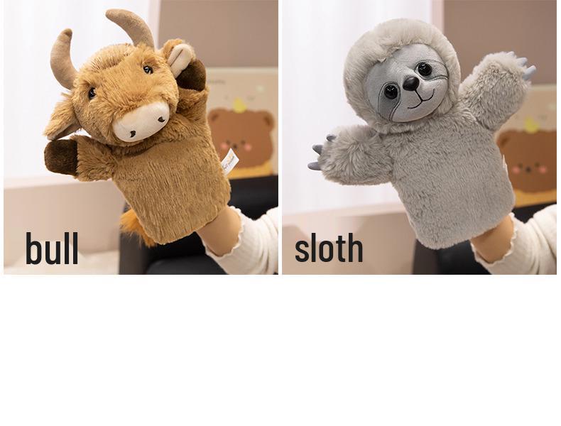 Forest Animal Hand Puppets: Tiger, Elephant, Leopard, and Lamb Figurines for Storytelling and Play