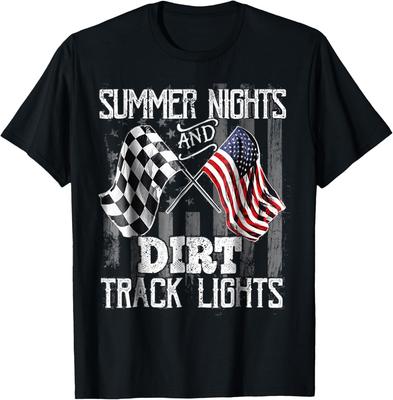 Summer Nights And Dirt Track Lights Sprint Car Racing Gift Unisex T-Shirt
