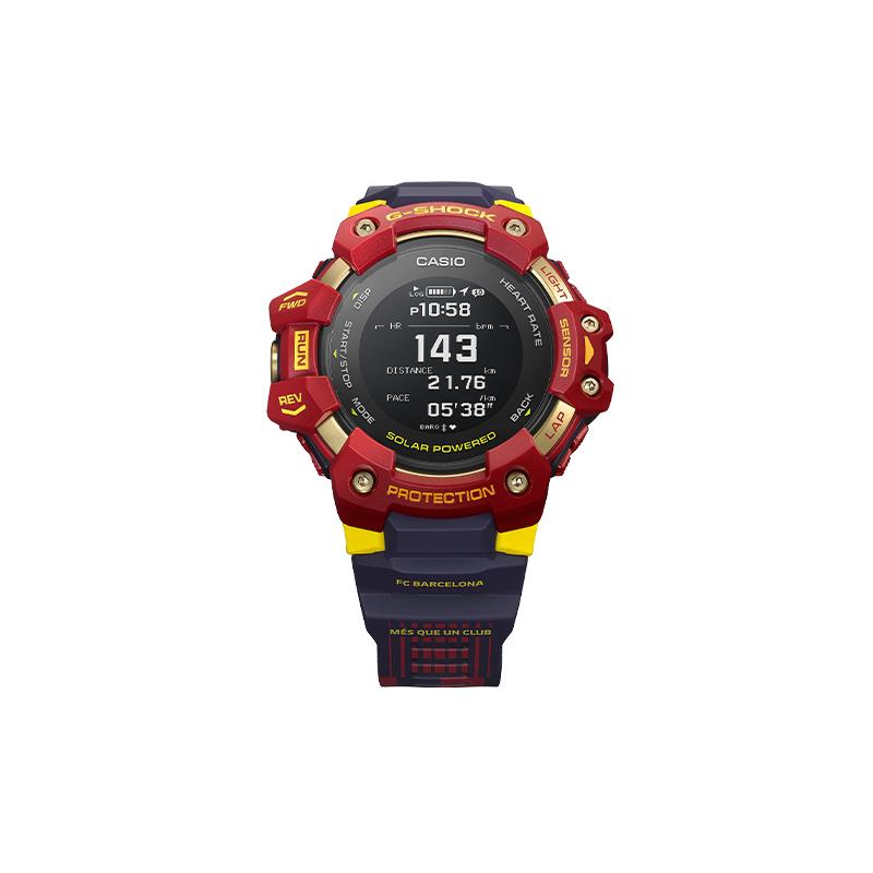 Casio G-SQUAD series Barcelona cooperation model MATCHDAY, Barcelona logo engraved on the back, quartz movement, resin strap, GBD-H1000BAR-4JR