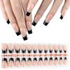 600x Almond False Nails Press On Nail French Tip False Nails  Ballerinas Full Cover Stick On Nail Manicures Supplies