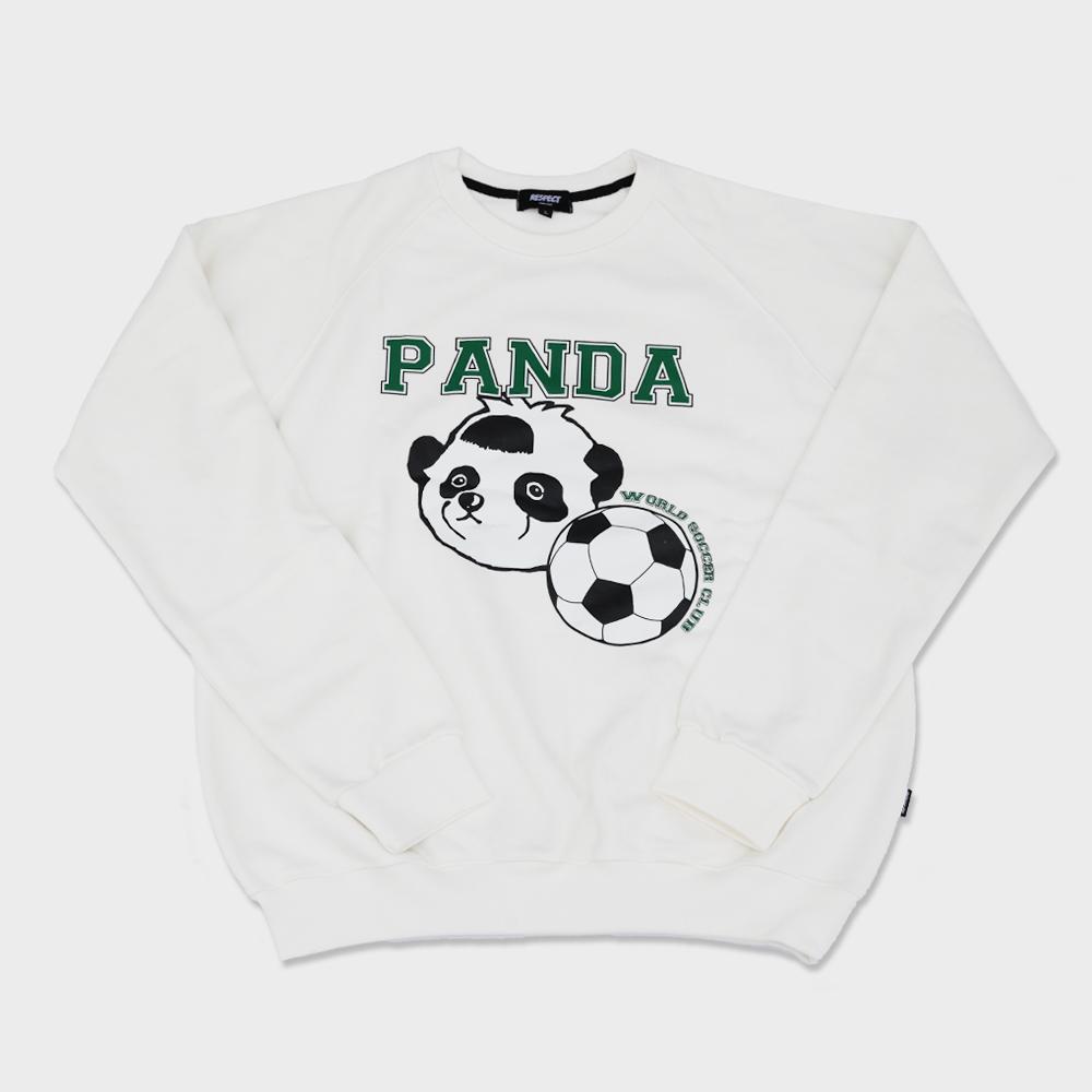 Свитшот с круглым вырезом Respect Panda World Soccer Club Оригинальный (белый) L