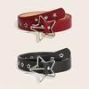 PU Leather Star Rivet Belt Spicy Girl Star Waistband Cool Men Belt Female