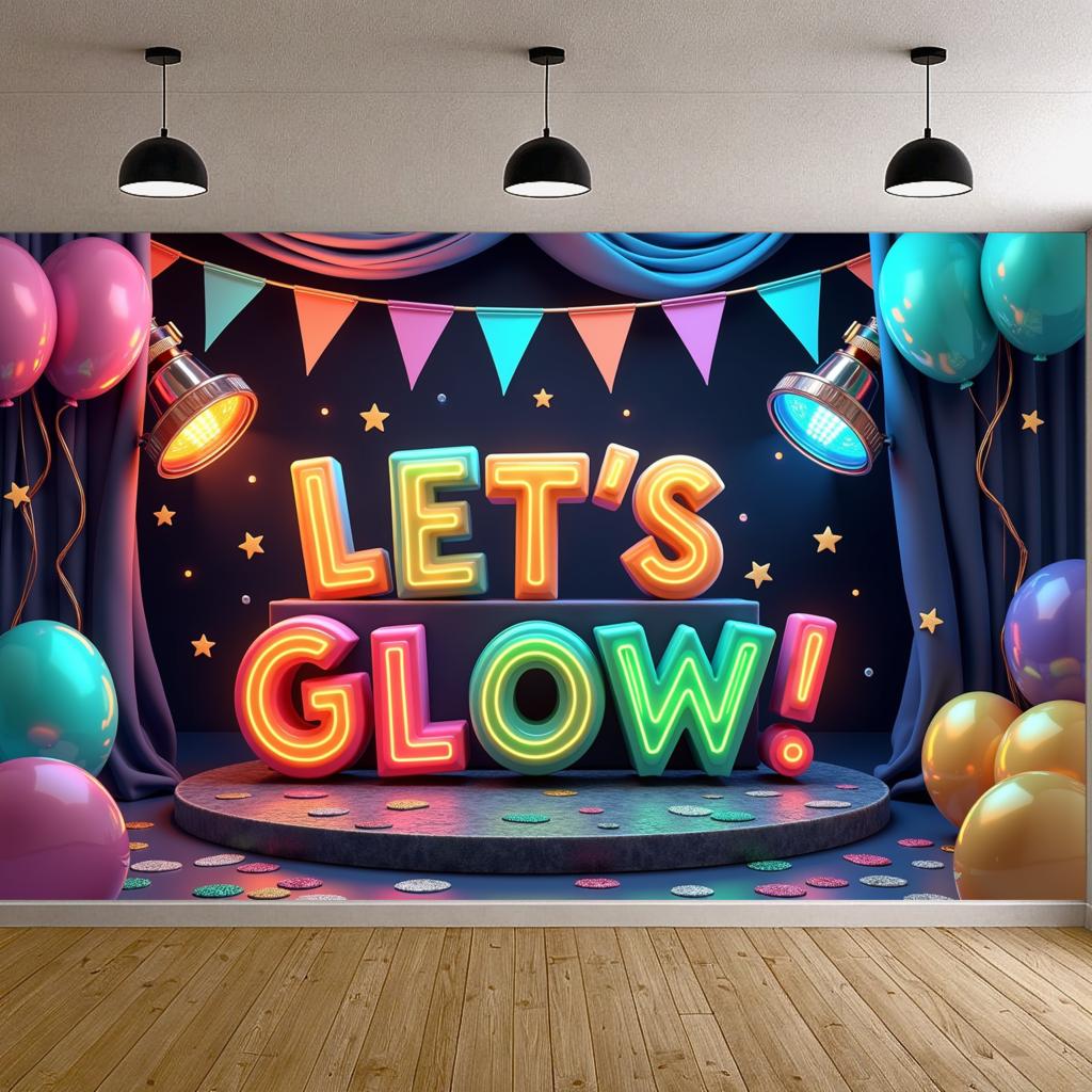 Photo Prop LED Neon Banner Party Decoration Glow Effect Neon Sign For Festival Decoration Party Celebration Night Event