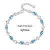 Himmelblauer Topas Inlay S925 Sterling Silber Armband - Kristall-Design für Damen, Ideales Geschenk für Freunde oder Geburtstage