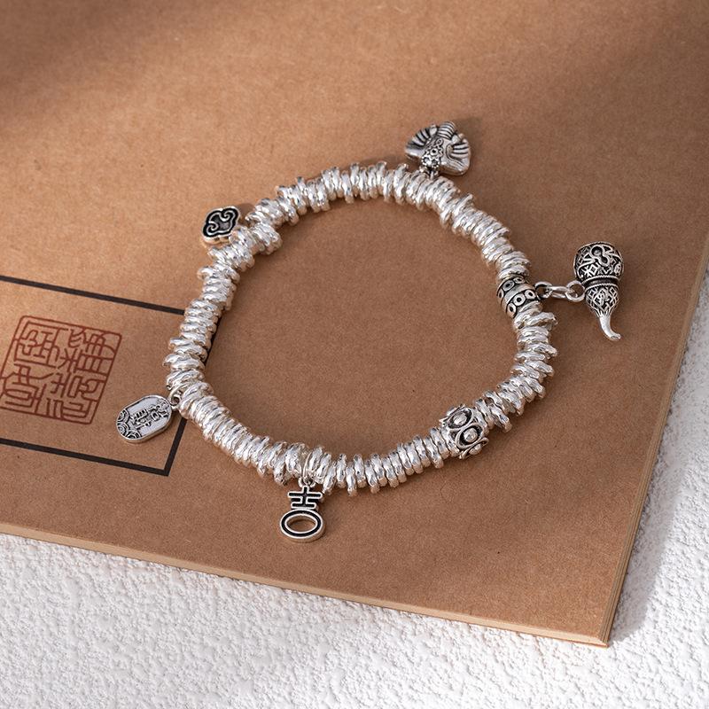 New Chinese Lucky Cat Coiling Bracelet Lucky Treasure Bracelet Fashion Retro Couple Gift Premium Hand Jewelry
